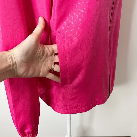 Everlast Women's Track Jacket M Hot Pink Zip Up Hooded Windbreaker Lightweight - Picture 4 of 9